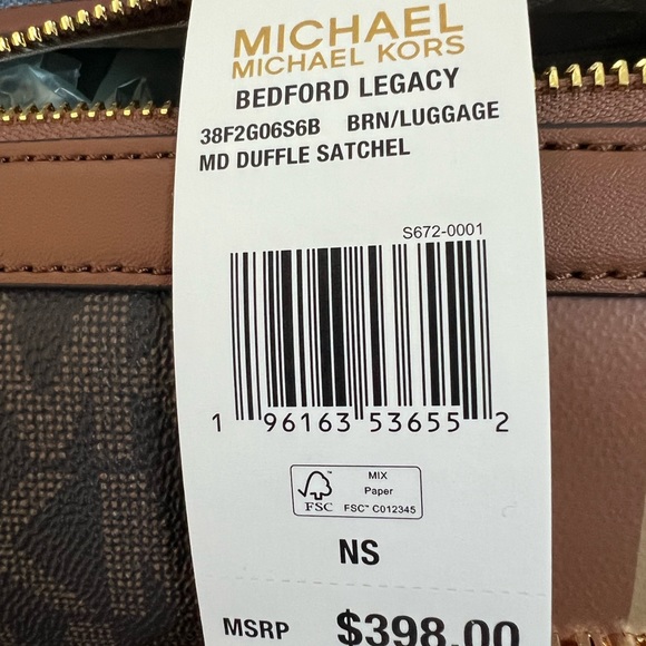 NWT MICHAEL KORS MEDIUM DAFFLE SATCHEL HANDBAG - Picture 8 of 8